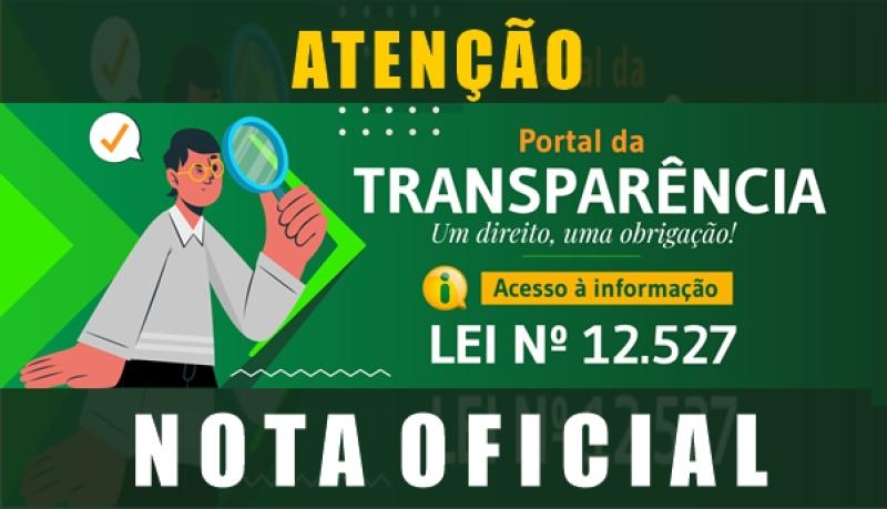 Nota Oficial – Serviços Temporariamente Indisponíveis