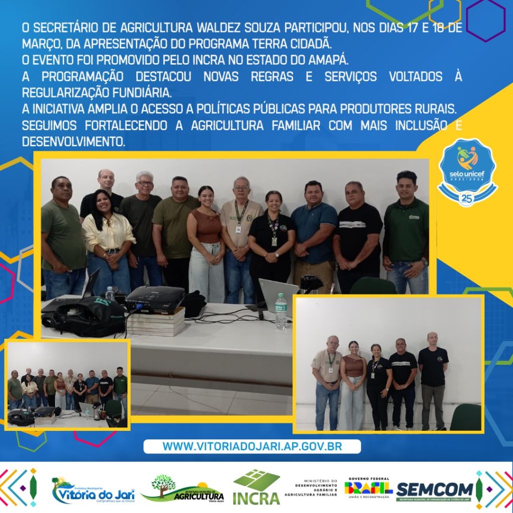 O Secretário de agricultura Waldez Souza participou,