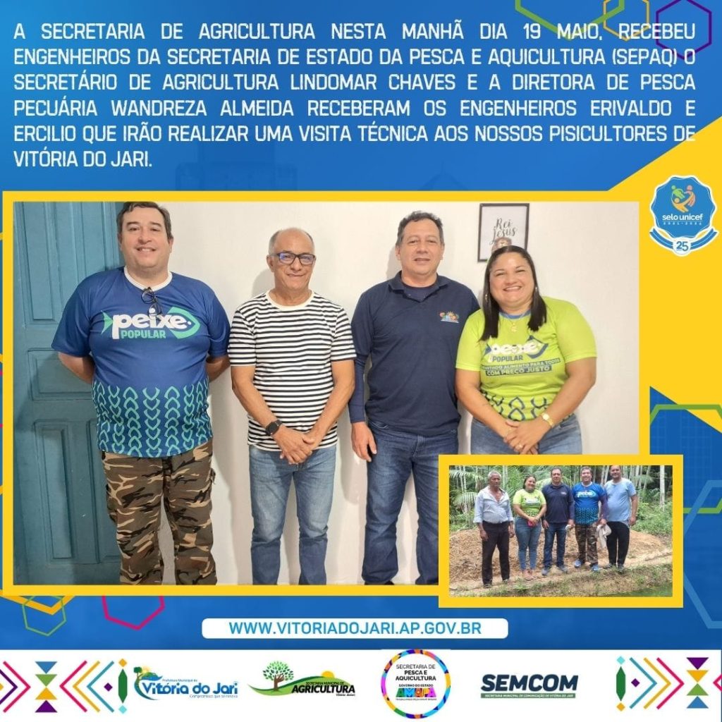 A Secretaria Municipal de Agricultura recebeu, na manhã desta terça-feira, 19 de maio