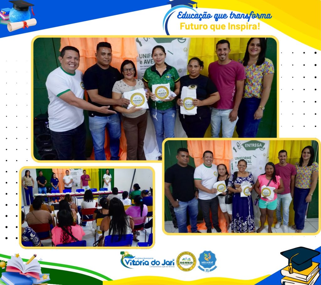 A Prefeitura Municipal de Vitória do Jari, por meio da Secretaria Municipal de Educação, realizou a entrega dos novos uniformes e aventais para as nossas manipuladoras de alimentos.